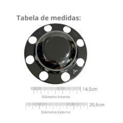 Sobre Tampa Cromada Cubo Traseiro MB Accelo Sem Emblema