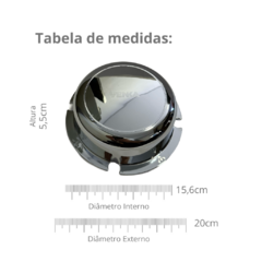 Sobre Tampa Cromada Cubo Carreta 5 Furos Pequena - loja online