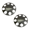 Par Sobre Tampa Cromada Cubo Ford Iveco 3/4 Sem Emblema