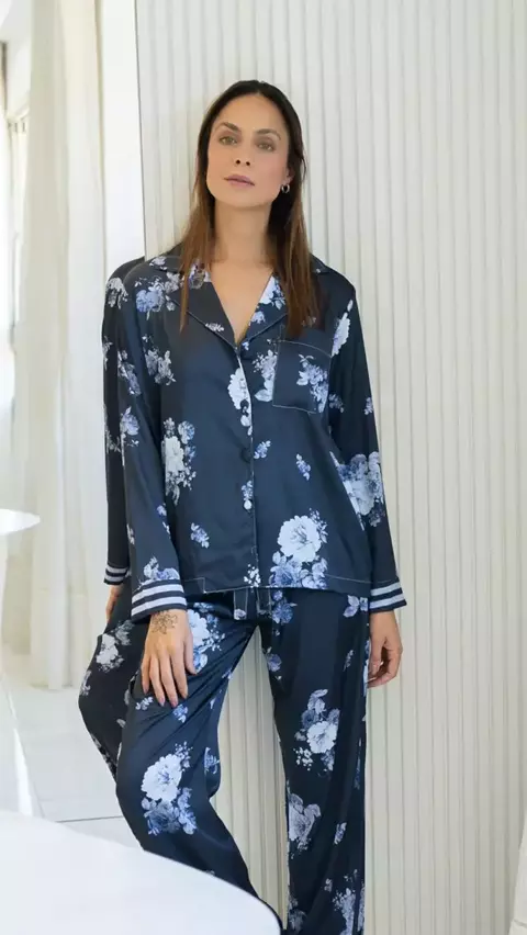 Pijama Florescer Marinho