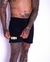 BERMUDA MOLETOM BAW PRETO LOGO PERNA VERDE - comprar online
