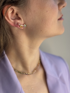 Earcuff Gotas Colors + Zircônias Banhado a Ouro 18k - comprar online