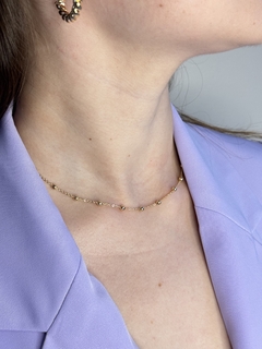 Choker Bolinhas Banhado a Ouro 18k