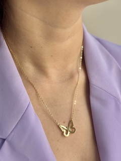Colar Borboleta Banhado a Ouro 18k
