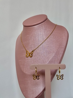 Colar Borboleta Banhado a Ouro 18k na internet