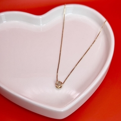 Colar Bolinha Cravejada Banhado a Ouro 18k na internet