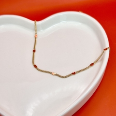 Choker Elos Grume Coração Banhada a Ouro 18k na internet