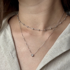 Choker Bolinhas Banhada a Prata - comprar online
