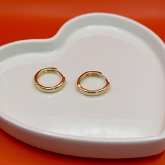 Argola Click Lisa G Banhada a Ouro 18k