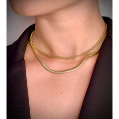 Choker cordão baiano banhado a ouro 18k - Gabi Joias