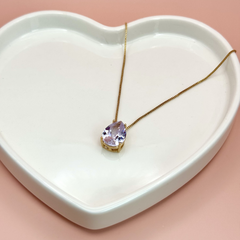 Colar Gota Zircônia Cristal Banhado a Ouro 18k - comprar online