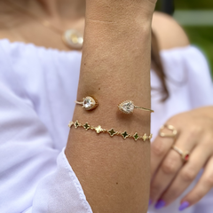 Pulseira Mini Trevinhos Banhada a Ouro 18k - Gabi Joias