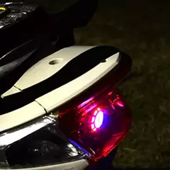 1PC Luz LED De Aviso Estroboscópico De Motocicleta De Freio Do Motor Travagem Da Cauda Flash Traseiro RGB Angel Eyes 12V - moto peças