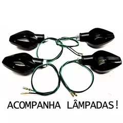 Kit 4 Pisca Seta Mini Titan 125 150 160 Bros Cb 300 Twister 250 Fumê 2014 2015 2016 2017 2018 2019 2020 2021 2022 Escurecido Piscas Setas - comprar online