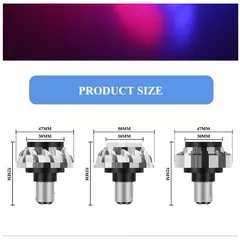 1PC Luz LED De Aviso Estroboscópico De Motocicleta De Freio Do Motor Travagem Da Cauda Flash Traseiro RGB Angel Eyes 12V