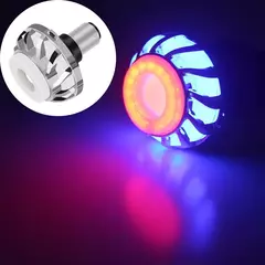 1PC Luz LED De Aviso Estroboscópico De Motocicleta De Freio Do Motor Travagem Da Cauda Flash Traseiro RGB Angel Eyes 12V