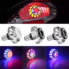 1PC Luz LED De Aviso Estroboscópico De Motocicleta De Freio Do Motor Travagem Da Cauda Flash Traseiro RGB Angel Eyes 12V - moto peças