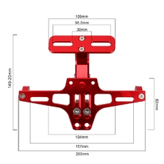 Kit de eliminação do pára-choque do eliminador do pára-choque traseiro do suporte da placa de licença de alumínio encerado da cauda traseira do carro - moto peças