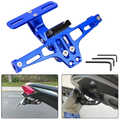 Kit de eliminação do pára-choque do eliminador do pára-choque traseiro do suporte da placa de licença de alumínio encerado da cauda traseira do carro - moto peças