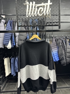 POLO NEGRO CON GRIS - comprar online