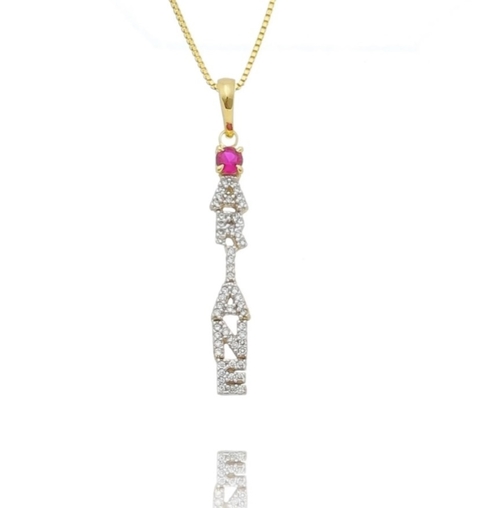 Colar Nome com pedras de zircônia