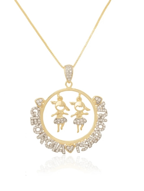 Colar Mandala Cravejada Filhos