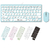 KIT MINI TECLADO MOUSE COM CABO USB COLORIDO na internet