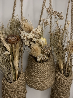 Trio de cestos colgantes