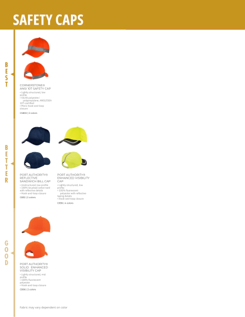 X - Gorras de seguridad