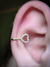 piercing fake cravejado de coração