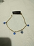 pulseira olho grego e cristais azul