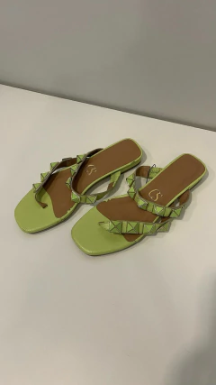 Rasteirinha verde Carmen Steffens (Tam 36) - comprar online
