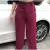 Calças pantalona cintura alta tecido duna com bortao e zíper tem bolso - comprar online