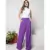 Calças pantalona cintura alta tecido duna com bortao e zíper tem bolso - Posh