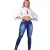 Calça Jeans Skinny Com Lycra Cintura Alta Cós Alto Feminina na internet