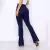 Calça Feminina Flare Jeans Fake Cintura Alta Boca de Sino - Posh