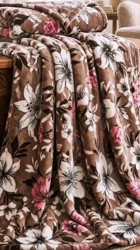 Mantas soft floreadas