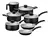 Bateria de Cocina Tramontina Turin de 7 piezas, color negro - comprar online