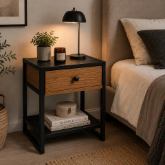 Mesa de Luz Industrial con Cajón - Brunella Soluciones para tus espacios