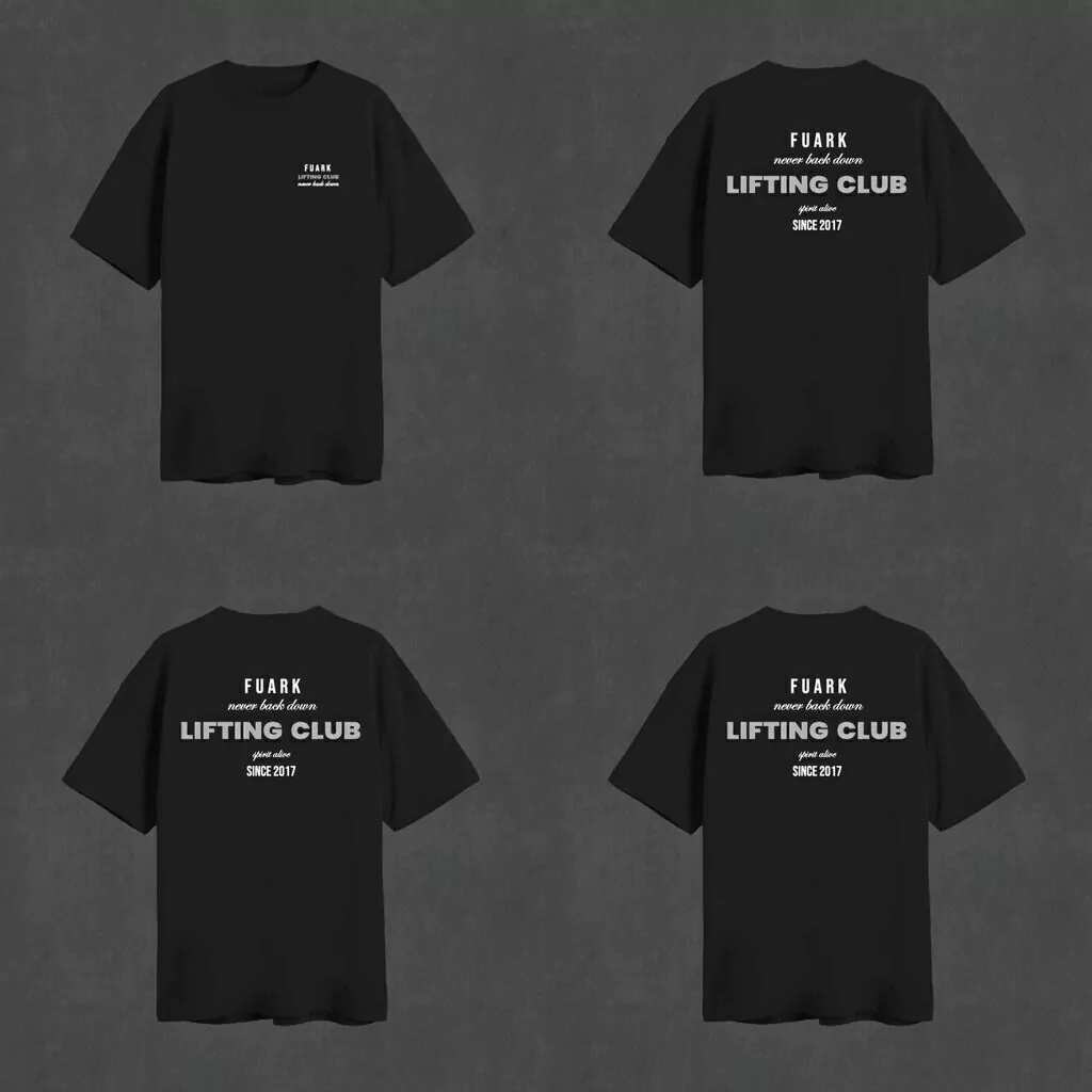 Remera Oversize Lifting Club Black