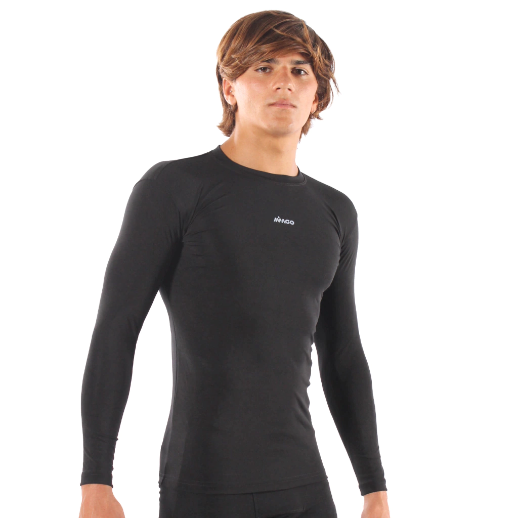 Camiseta Termica Manga Larga Negra