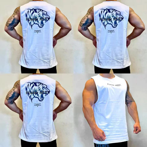Musculosa Rustic ROAR White