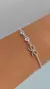 Pulseira Laço 2 Corações com Zircônia - comprar online