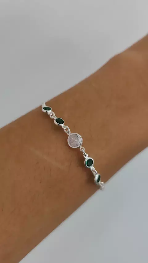 Pulseira zircônia verde