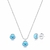 Conjunto Ponto de Luz Azul - Prata 925 na internet