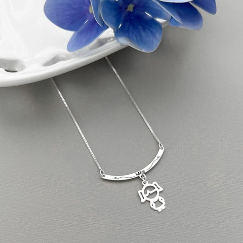 Colar de Prata Personalizado de Filha com Nome - Prata 925