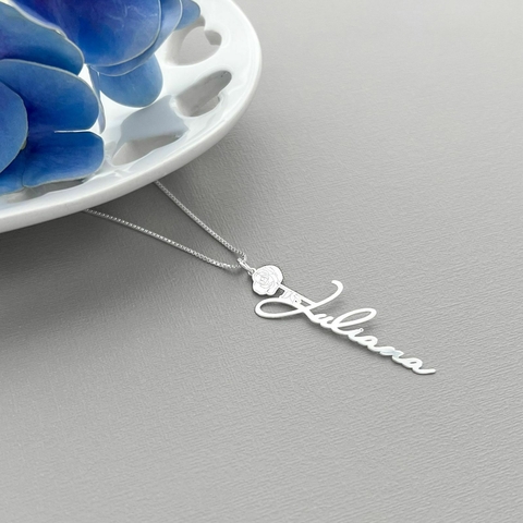 Colar de Prata Personalizado Nome - Prata 925