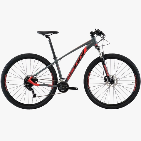 Bicicleta Oggi Big Wheel 7.0 2023 - Alivio (Cinza/Vermelho)