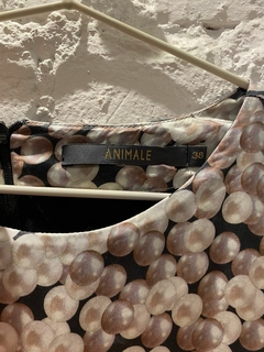 Vestido curto de seda ANIMALE na internet