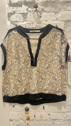 Blusa de Veludo Cristal com Seda ANIMALE